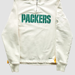 Green Bay Packers Reebok 2000s 1/4 Zip Sweatshirt White Vintage - Fanatics