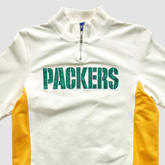 Green Bay Packers Reebok 2000s 1/4 Zip Sweatshirt White Vintage - Fanatics