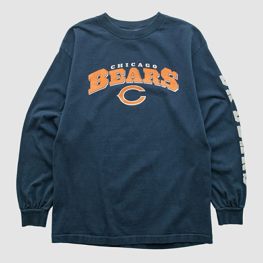 Chicago Bears NFL 2000s Long Sleeve T-shirt Navy Vintage - Fanatics