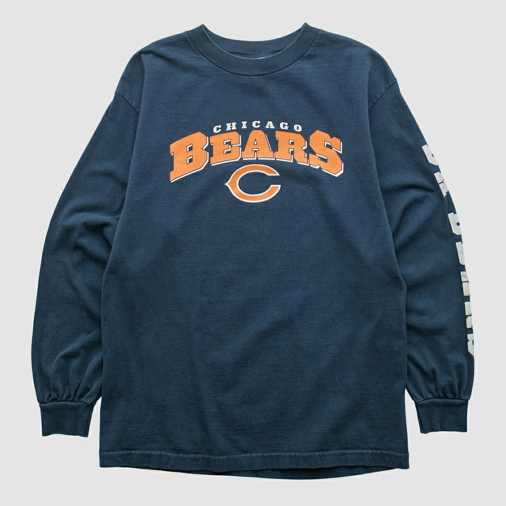 Chicago Bears NFL 2000s Long Sleeve T-shirt Navy Vintage - Fanatics