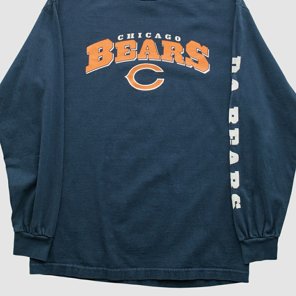 Chicago Bears NFL 2000s Long Sleeve T-shirt Navy Vintage - Fanatics