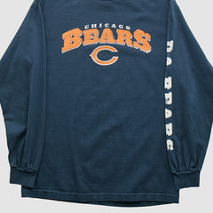 Chicago Bears NFL 2000s Long Sleeve T-shirt Navy Vintage - Fanatics