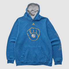 Milwaukee Brewers Adidas 2010s Hooded Pullover Sweatshirt On Sale