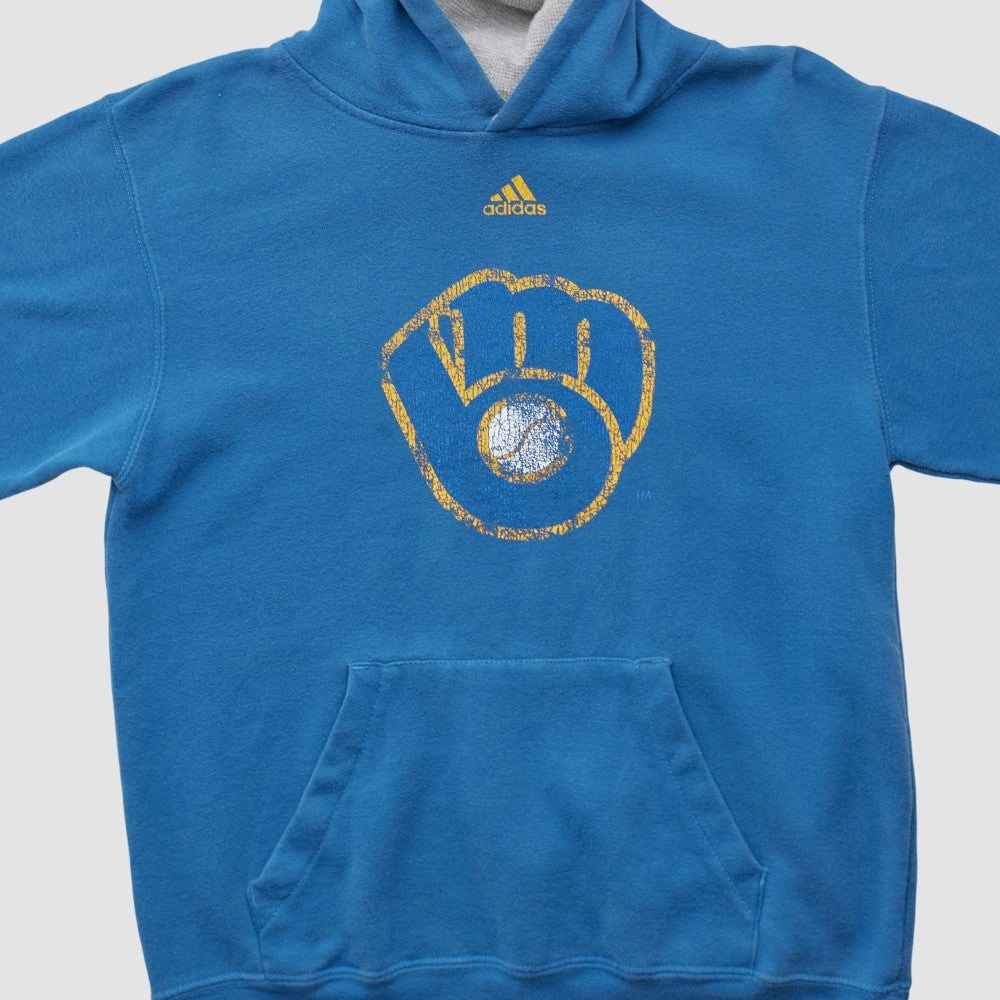 Milwaukee Brewers Adidas 2010s Hooded Pullover Sweatshirt On Sale