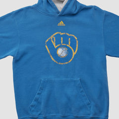Milwaukee Brewers Adidas 2010s Hooded Pullover Sweatshirt On Sale