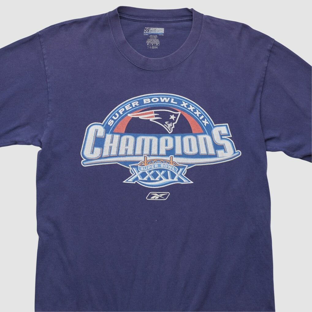 New England Patriots Reebok 2005 Long Sleeve T-shirt Navy Vintage - Fanatics