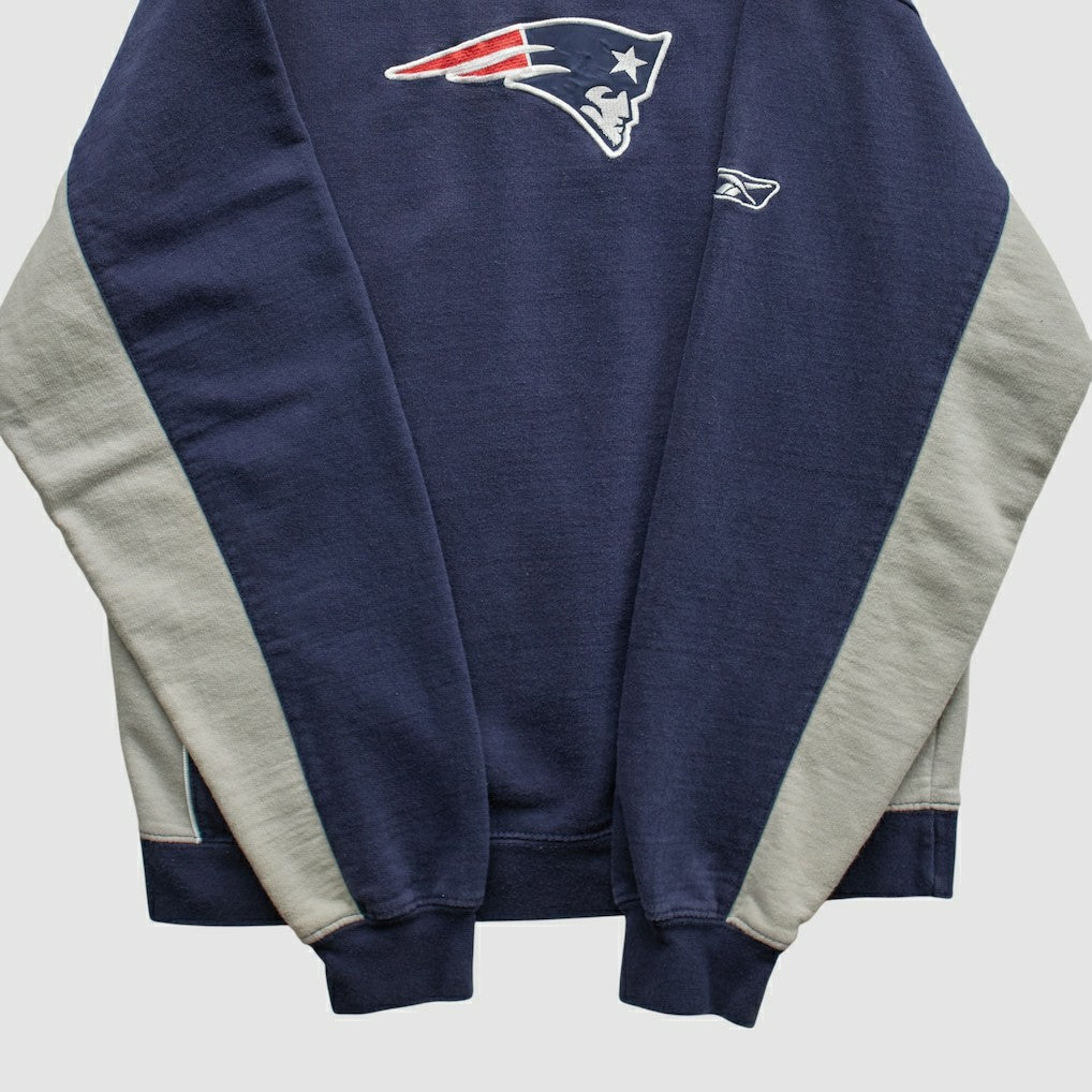 New England Patriots Reebok 2000s Pullover Sweatshirt Navy Vintage - Fanatics