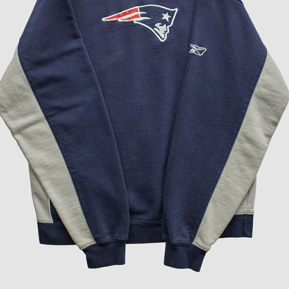 New England Patriots Reebok 2000s Pullover Sweatshirt Navy Vintage - Fanatics