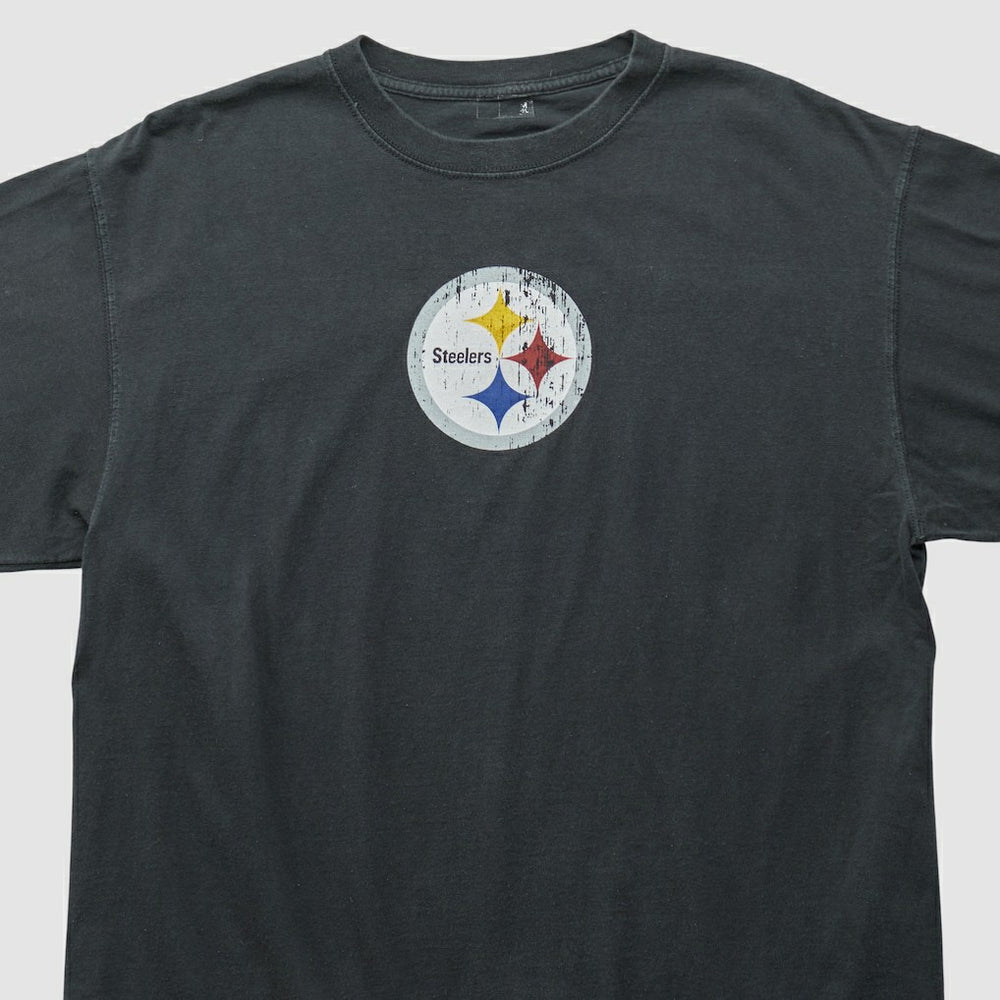 Pittsburgh Steelers 2000s T-shirt Black Vintage - Fanatics