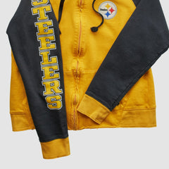 Pittsburgh Steelers Reebok 2000s Hooded Full Zip Sweatshirt Yellow Vintage - Fanatics