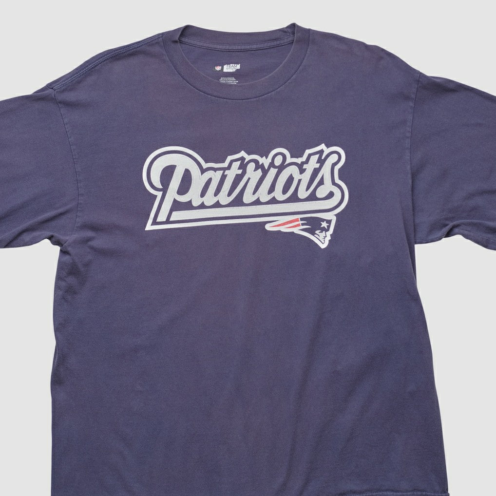 New England Patriots NFL 2000s Long Sleeve T-shirt Navy Vintage - Fanatics