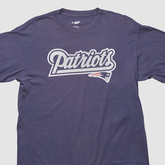New England Patriots NFL 2000s Long Sleeve T-shirt Navy Vintage - Fanatics