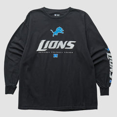 Detroit Lions NFL 2010s Long Sleeve T-shirt Black Vintage - Fanatics