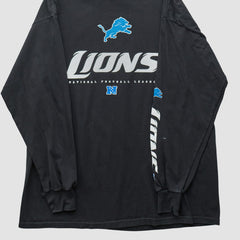 Detroit Lions NFL 2010s Long Sleeve T-shirt Black Vintage - Fanatics