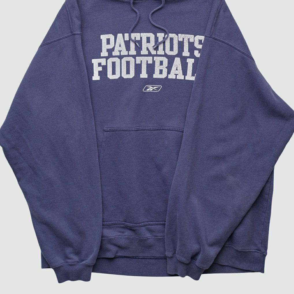New England Patriots Reebok 2000s Hooded Pullover Sweatshirt Navy Vintage - Fanatics