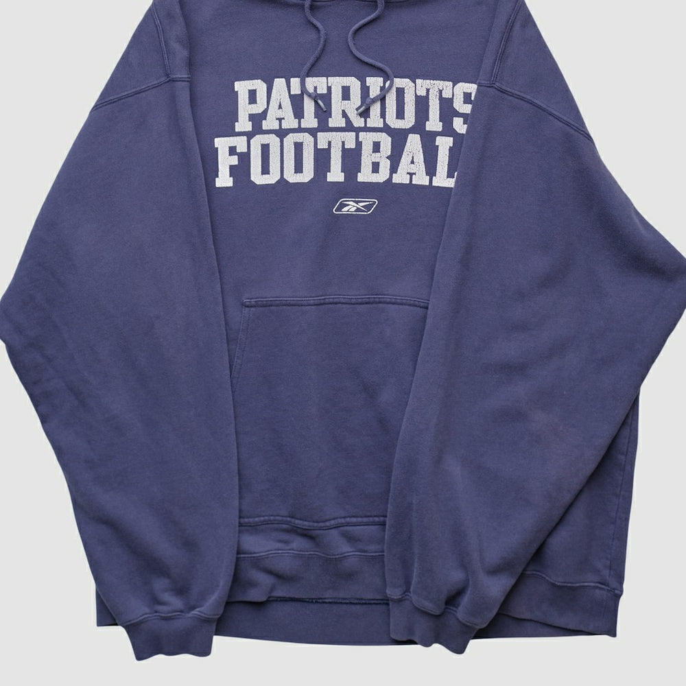 New England Patriots Reebok 2000s Hooded Pullover Sweatshirt Navy Vintage - Fanatics