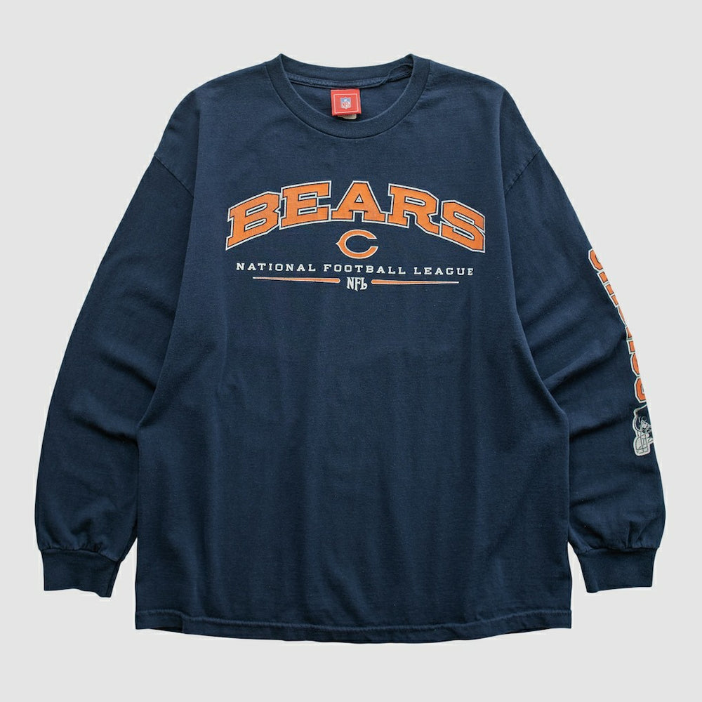 Chicago Bears NFL 2000s Long Sleeve T-shirt Navy Vintage - Fanatics