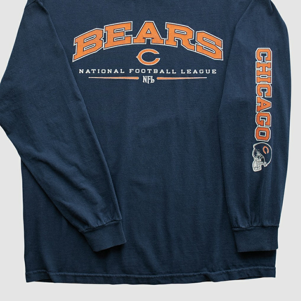 Chicago Bears NFL 2000s Long Sleeve T-shirt Navy Vintage - Fanatics