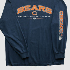 Chicago Bears NFL 2000s Long Sleeve T-shirt Navy Vintage - Fanatics