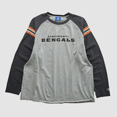 Cincinnati Bengals Reebok 2000s Long Sleeve T-shirt Heather Gray Vintage - Fanatics