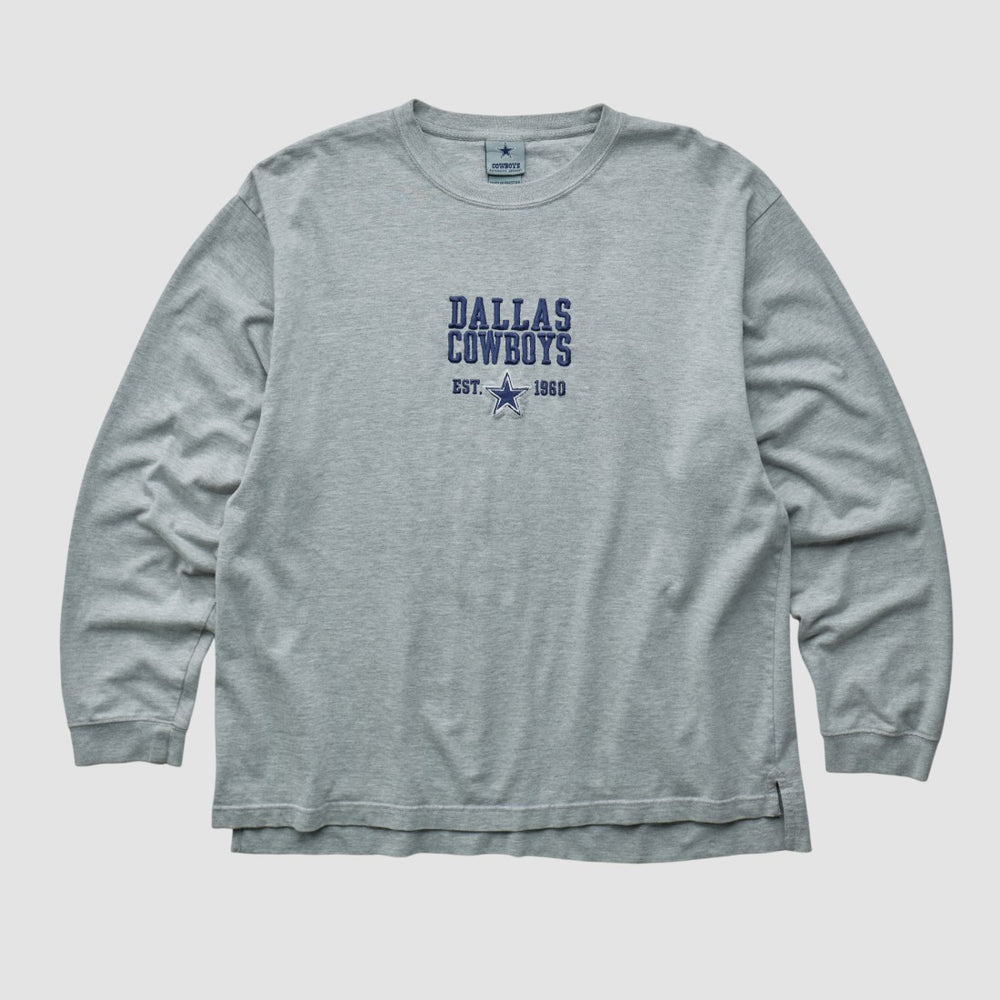 Dallas Cowboys Cowboys Authentic Apparel 2000s Long Sleeve T-shirt Heather Gray Vintage - Fanatics