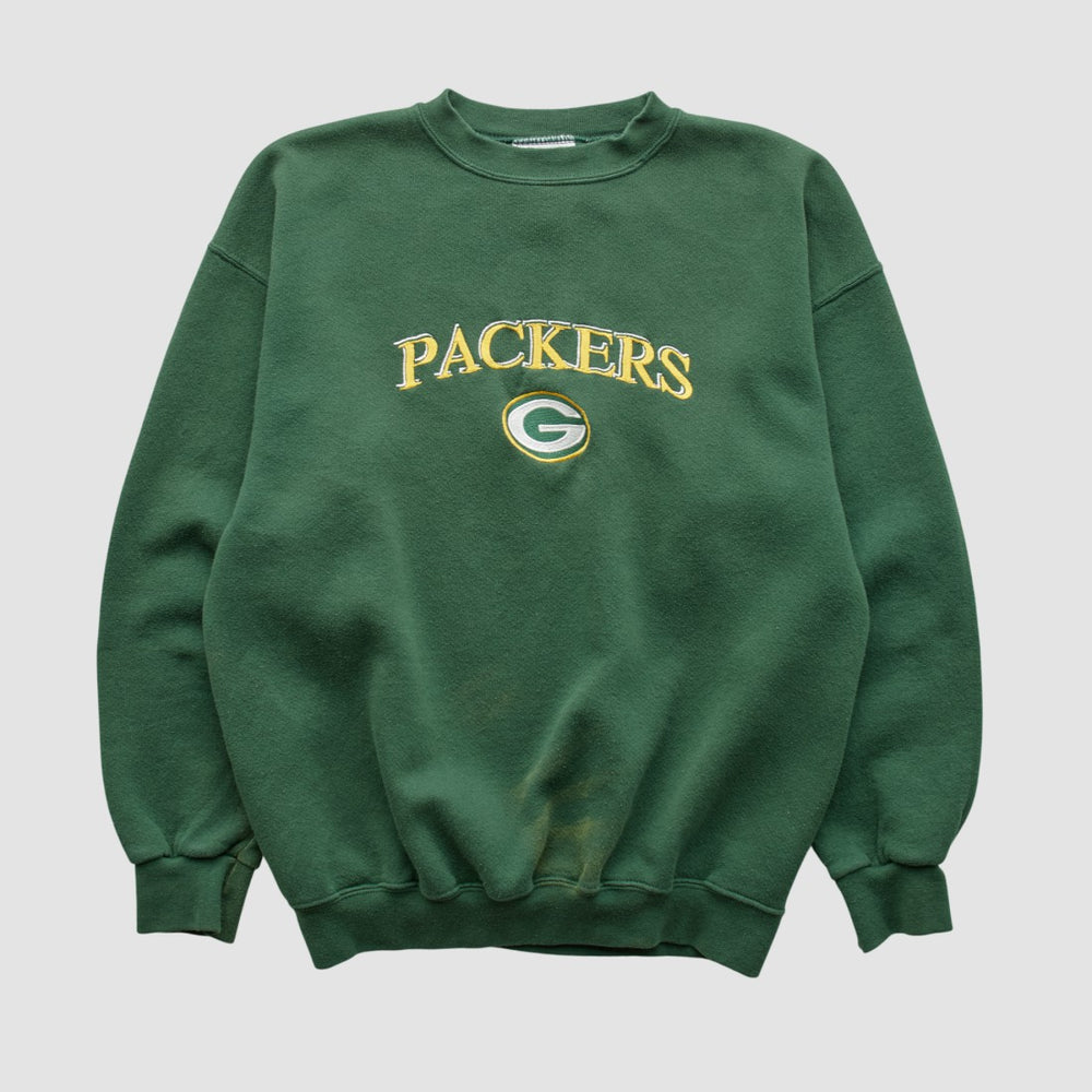 Green Bay Packers Logo Athletic Pullover Sweatshirt Green Vintage - Fanatics
