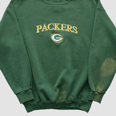 Green Bay Packers Logo Athletic Pullover Sweatshirt Green Vintage - Fanatics