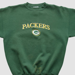 Green Bay Packers Logo Athletic Pullover Sweatshirt Green Vintage - Fanatics