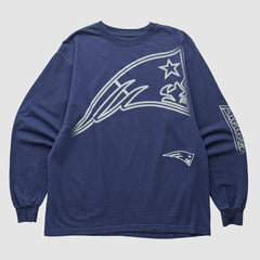 New England Patriots Reebok 2000s Long Sleeve T-shirt Navy Vintage - Fanatics