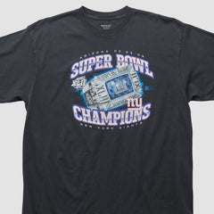 New York Giants Reebok 2008 T-shirt Black Vintage - Fanatics