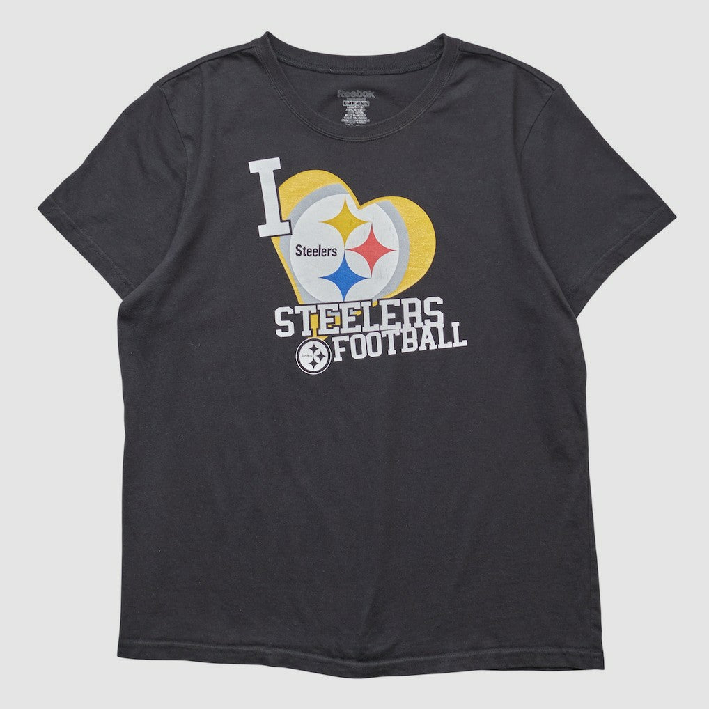 Pittsburgh Steelers Reebok 2000s T-shirt Black Vintage - Fanatics
