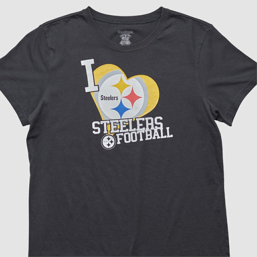 Pittsburgh Steelers Reebok 2000s T-shirt Black Vintage - Fanatics