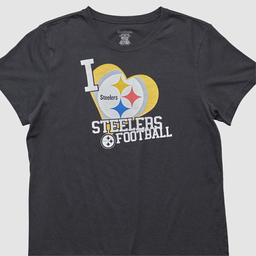 Pittsburgh Steelers Reebok 2000s T-shirt Black Vintage - Fanatics