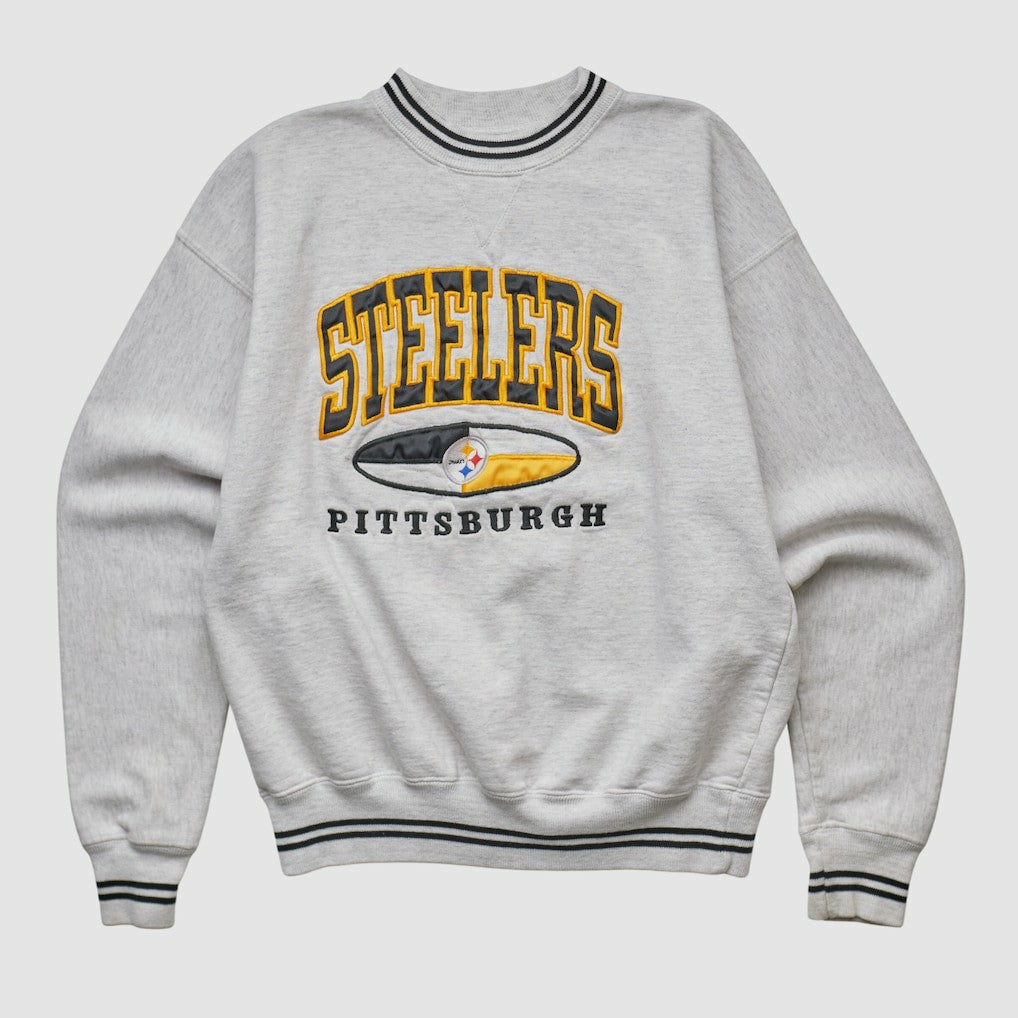 Pittsburgh Steelers LEGENDS 90s Pullover Sweatshirt Heather Gray Vintage - Fanatics