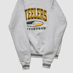Pittsburgh Steelers LEGENDS 90s Pullover Sweatshirt Heather Gray Vintage - Fanatics