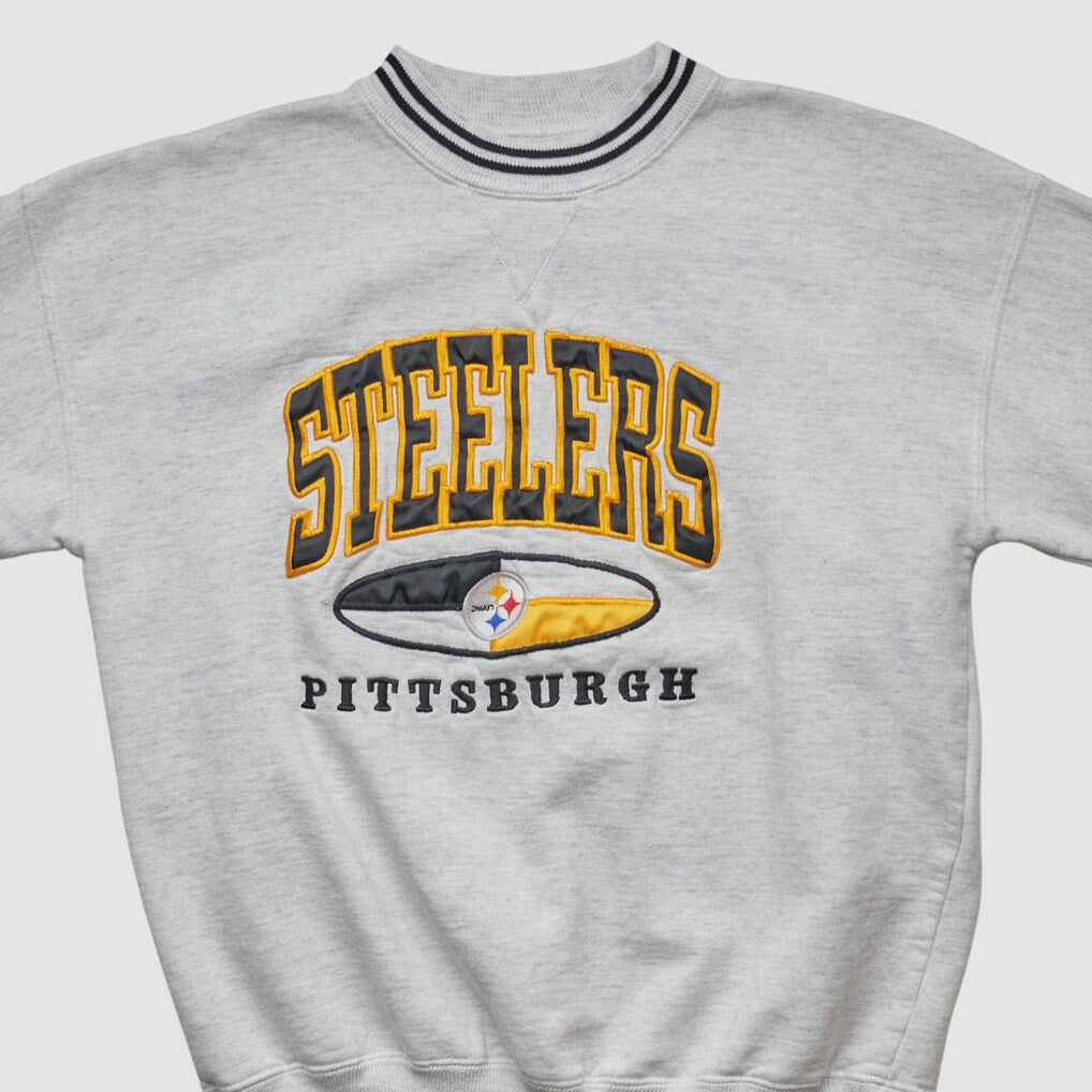 Pittsburgh Steelers LEGENDS 90s Pullover Sweatshirt Heather Gray Vintage - Fanatics