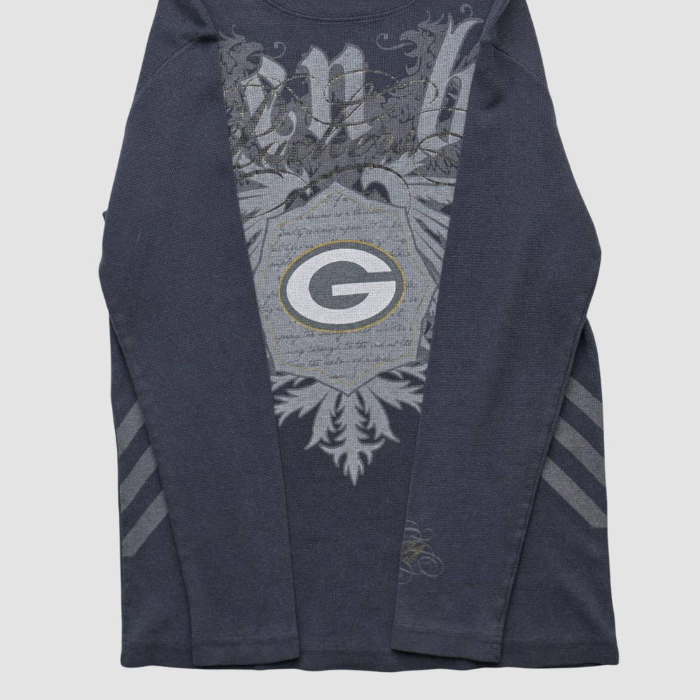 Green Bay Packers NFL 2000s Long Sleeve T-shirt Black Vintage - Fanatics