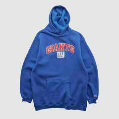 New York Giants Reebok 2000s Hooded Pullover Sweatshirt Blue Vintage - Fanatics