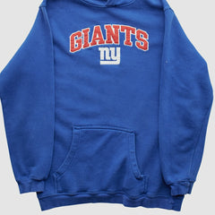 New York Giants Reebok 2000s Hooded Pullover Sweatshirt Blue Vintage - Fanatics