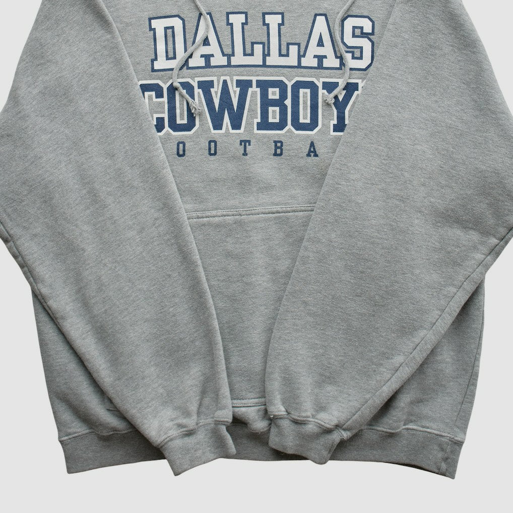 Dallas Cowboys Reebok 2000s Hooded Pullover Sweatshirt Heather Gray Vintage - Fanatics