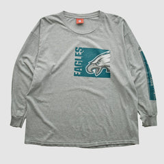 Philadelphia Eagles NFL 2000s Long Sleeve T-shirt Heather Gray Vintage - Fanatics