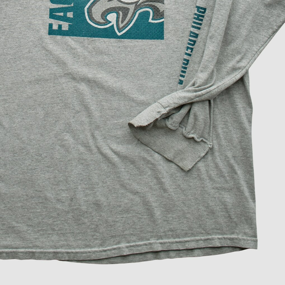 Philadelphia Eagles NFL 2000s Long Sleeve T-shirt Heather Gray Vintage - Fanatics