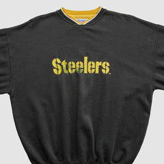 Pittsburgh Steelers Starter 90s Pullover Sweatshirt Black Vintage - Fanatics