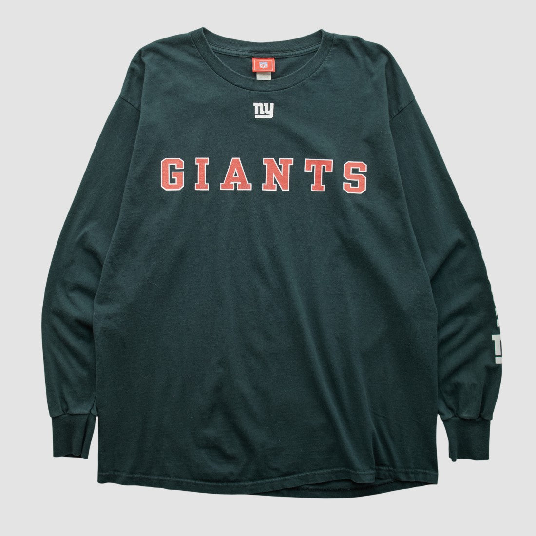 New York Giants NFL 2000s Long Sleeve T-shirt Black Vintage - Fanatics
