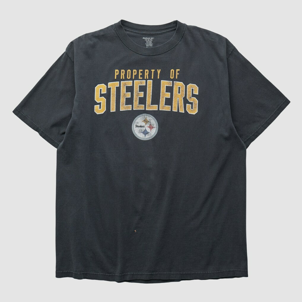 Pittsburgh Steelers Reebok 2000s T-shirt Black Vintage - Fanatics