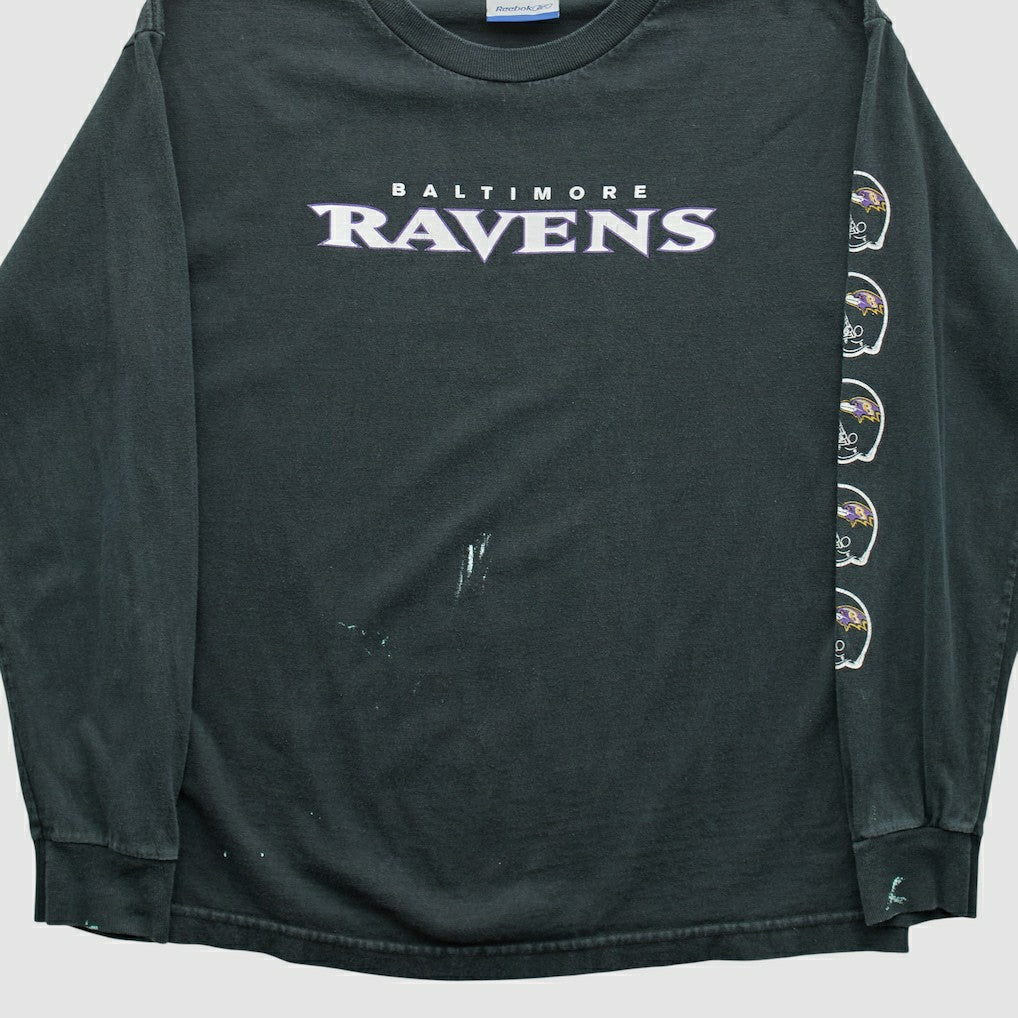 Baltimore Ravens Reebok 2000s Long Sleeve T-shirt Black Vintage - Fanatics