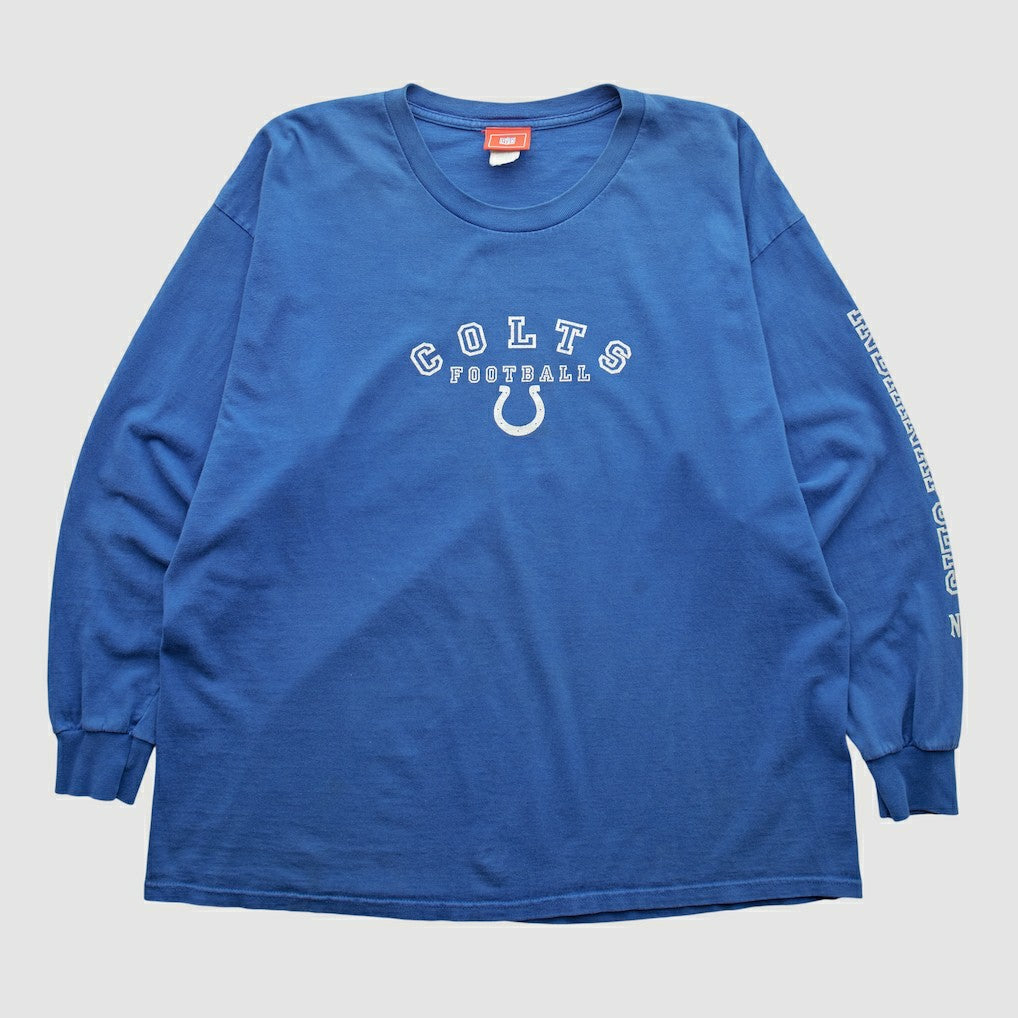 Indianapolis Colts NFL 2000s Long Sleeve T-shirt Blue Vintage - Fanatics