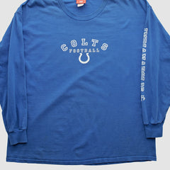 Indianapolis Colts NFL 2000s Long Sleeve T-shirt Blue Vintage - Fanatics