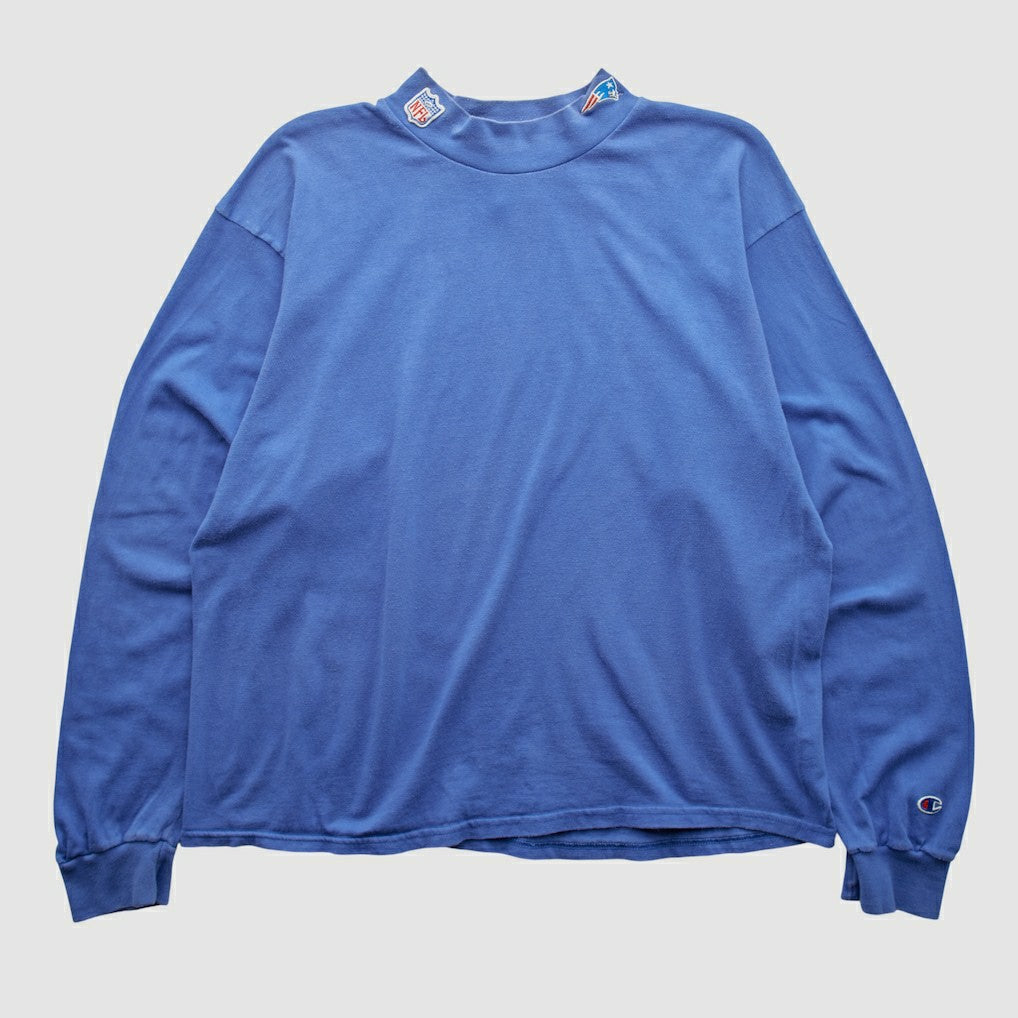New England Patriots Champion 90s Long Sleeve T-shirt Blue Vintage - Fanatics