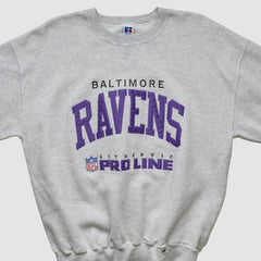 Baltimore Ravens Russell 90s Sweatshirt Heather Gray Vintage - Fanatics